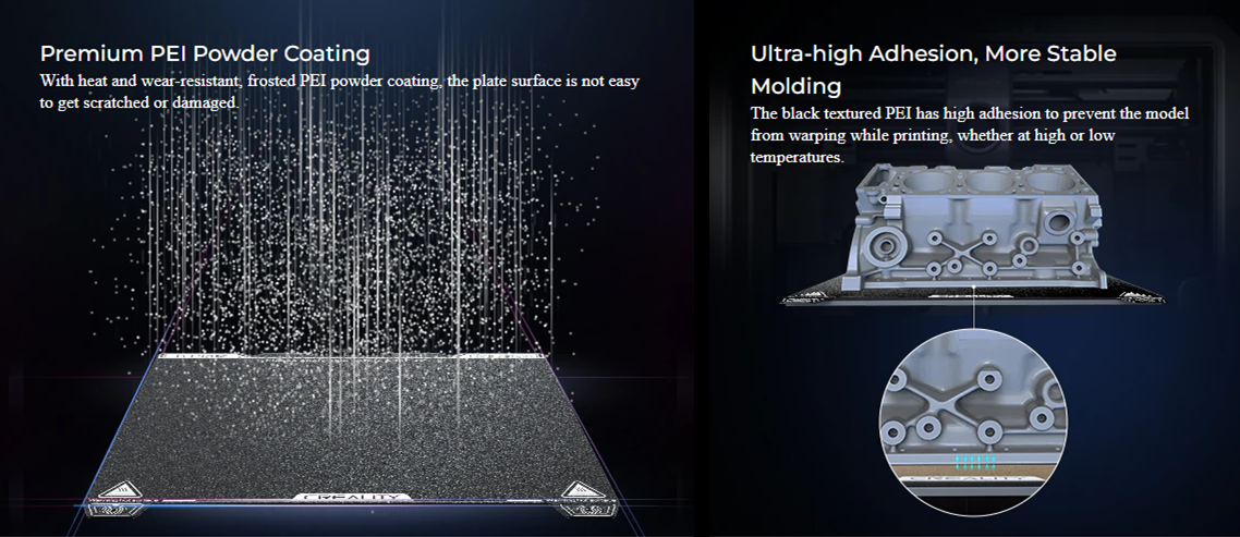 K1C PEI Build Plate（Without soft magnetic sticker）