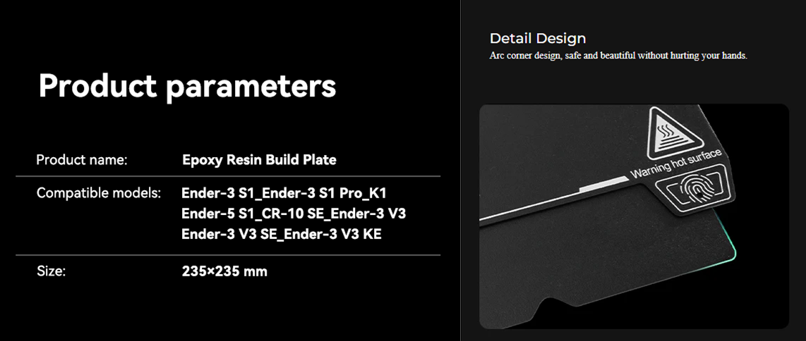Epoxy Resin Build Plate-235×235mm