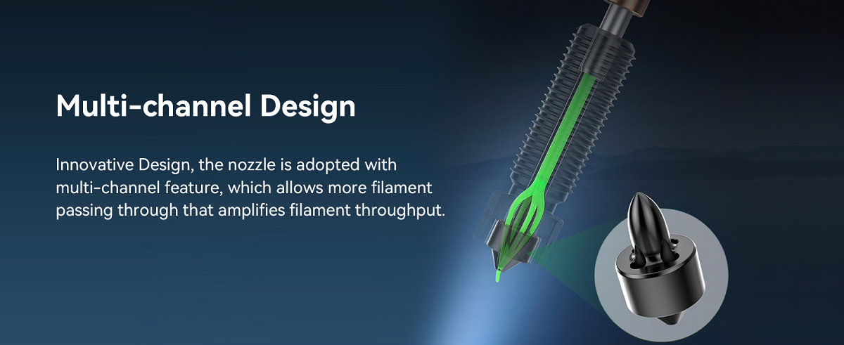 K1 Series Genuine E3D Obxidian™ High Flow Nozzle Assembly 0.4/0.6/0.8mm