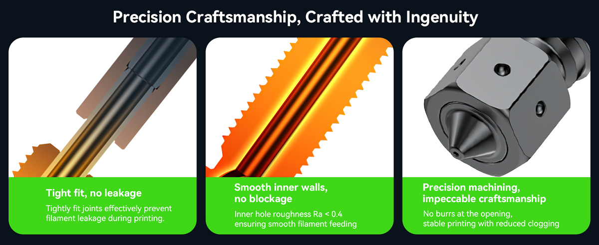K1 Series Genuine E3D Obxidian™ High Flow Nozzle Assembly 0.4/0.6/0.8mm