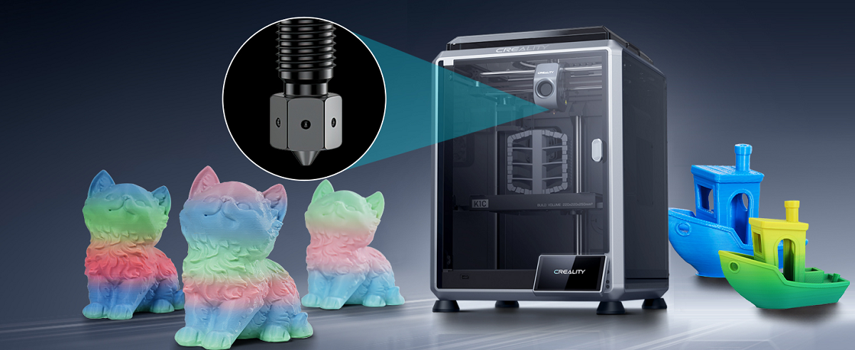 K1 Series Genuine E3D Obxidian™ High Flow Nozzle Assembly 0.4/0.6/0.8mm