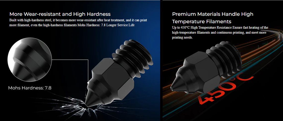 High-end Hardened Steel Nozzle Kit