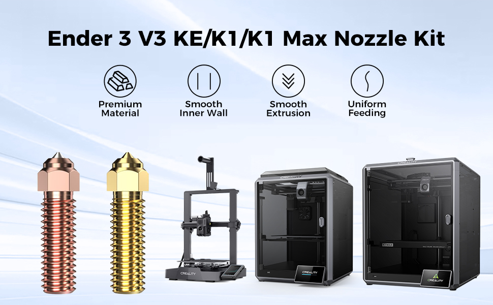 Hardened Steel Brass Nozzle for K1/K1 Max/Ender-3 V3 KE