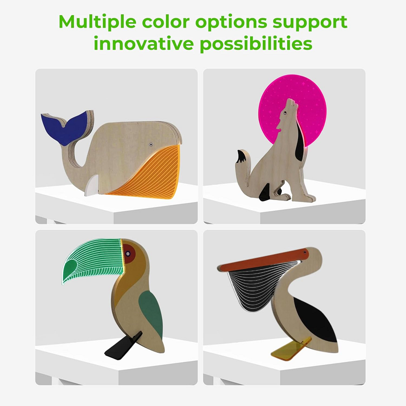 12x12x1/8'' Laser Module Opaque Glossy Colorful Acrylic Sheets（Intelligent recognition，10pcs）