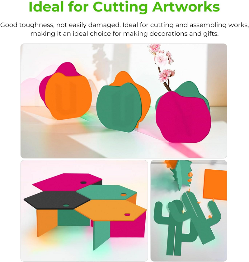 12x12x1/8'' Laser Module Opaque Glossy Colorful Acrylic Sheets（Intelligent recognition，10pcs）