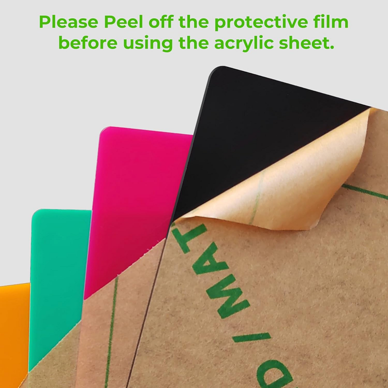 12x12x1/8'' Laser Module Opaque Glossy Colorful Acrylic Sheets（Intelligent recognition，10pcs）