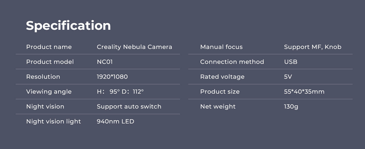Creality Nebula Camera
