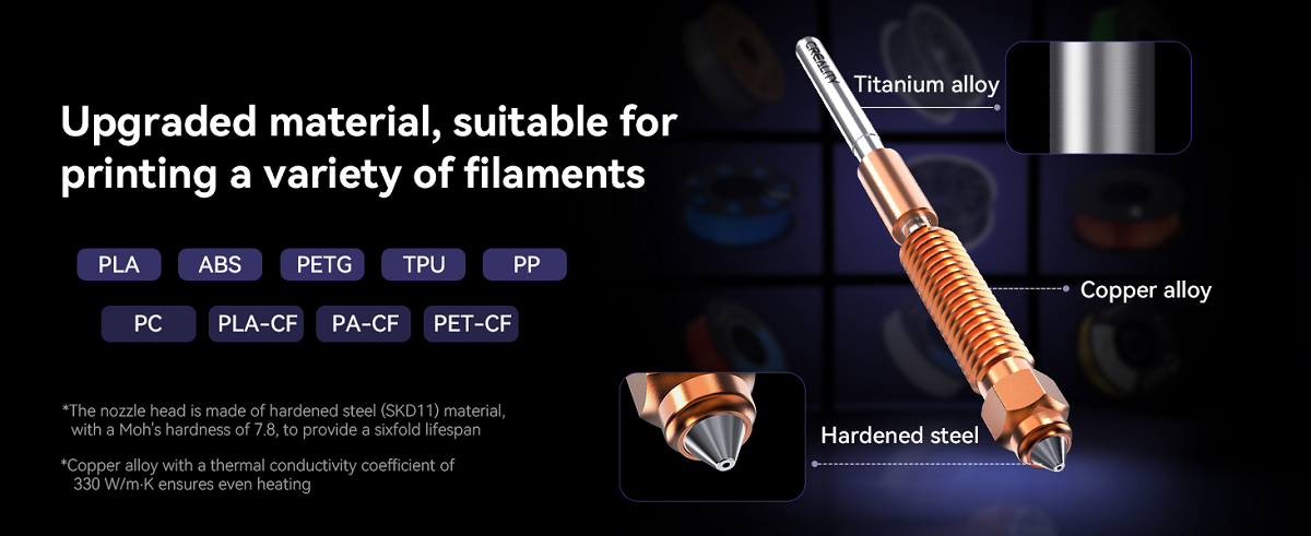 "Unicorn" Quick-Swap Nozzle Kit for K1C/Ender-3 V3/Ender-3 V3 Plus