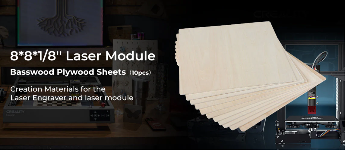 Laser Module Basswood Plywood Sheets（10pcs）