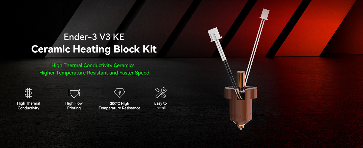 Ender-3 V3 KE Ceramic Heating Block Kit