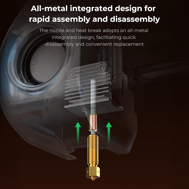 K1 Series Genuine E3D Brass High Flow Nozzle Assembly 0.4/0.6/0.8mm