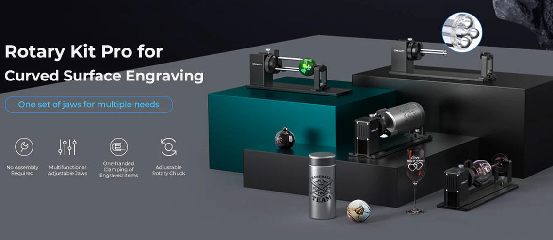 Rotary Kit Pro for Curved Surface Engraving