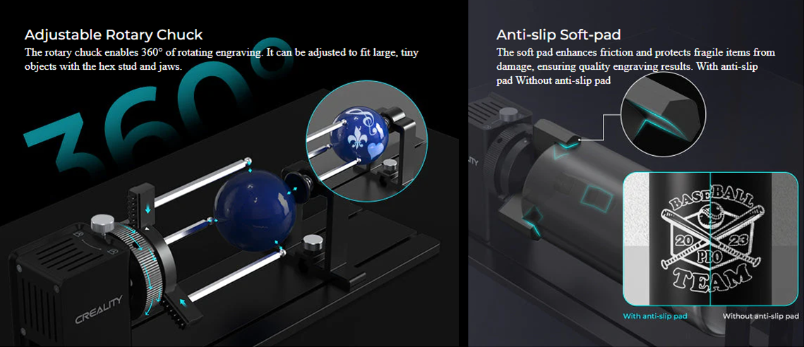 Rotary Kit Pro for Curved Surface Engraving