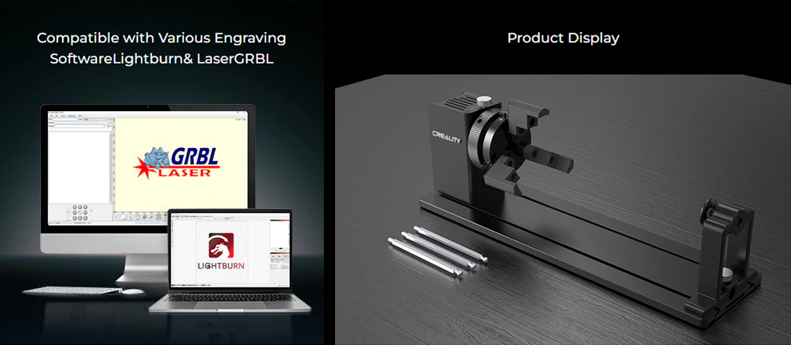 Rotary Kit Pro for Curved Surface Engraving